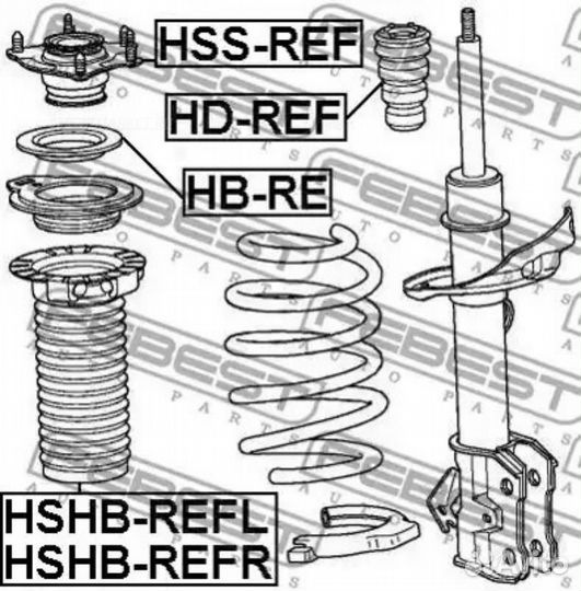 Febest hshb-refl Пыльник амортизатора перед лев