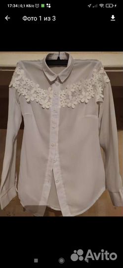 Блузка белая
