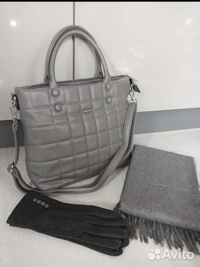 Сумка+шарф+перчатки