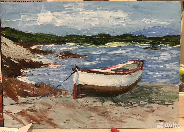 Картина маслом морской пейзаж