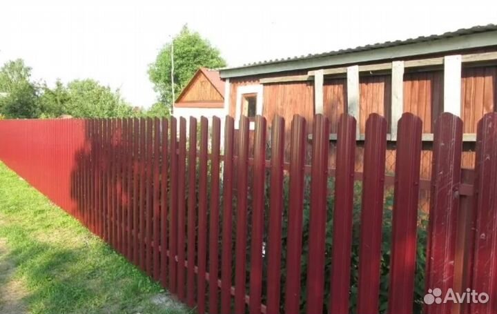 Забор металлический цена за метр работа по договор