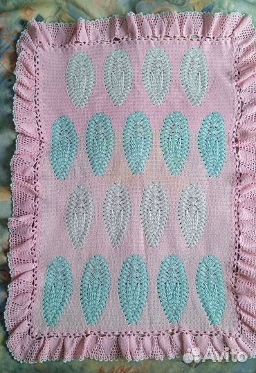 Плед детский вязаный ручная работа