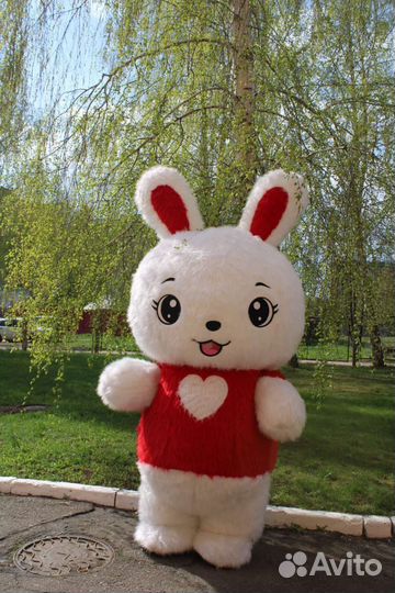 Ростовая кукла зайка Крош, белый мишка Пломбирчик