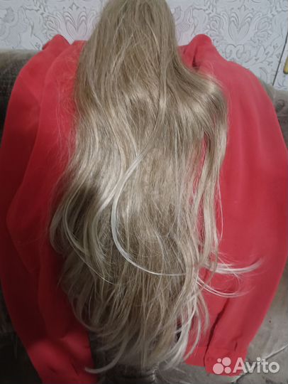 Искусственные волосы хвост на заколке