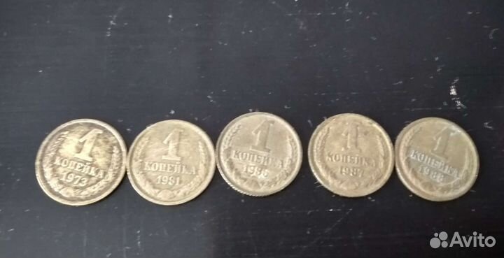 Монеты СССР 1 копейка