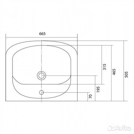 Раковина 65 см