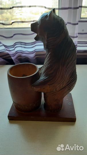 Фигура медведь с бочкой СССР