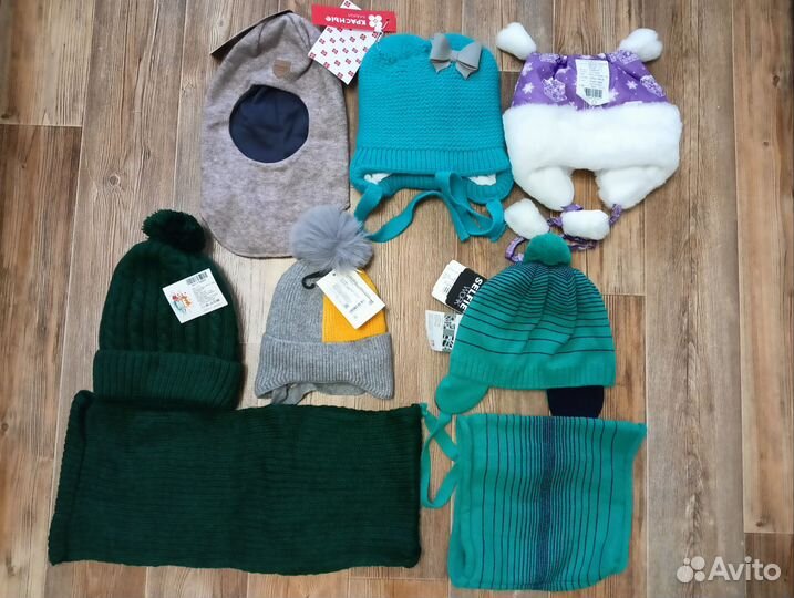 Шапки новые 0-3 года