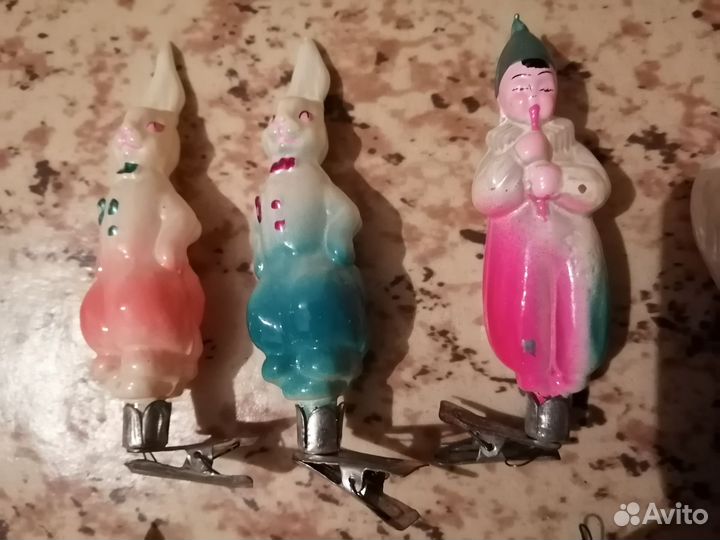 Елочные игрушки СССР советские прищепки