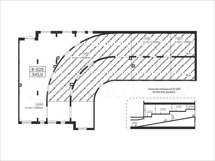 Продается торговое помещение, площадь 343 кв.м