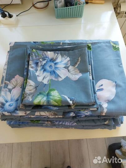 Постельное белье евро с готовым одеялом