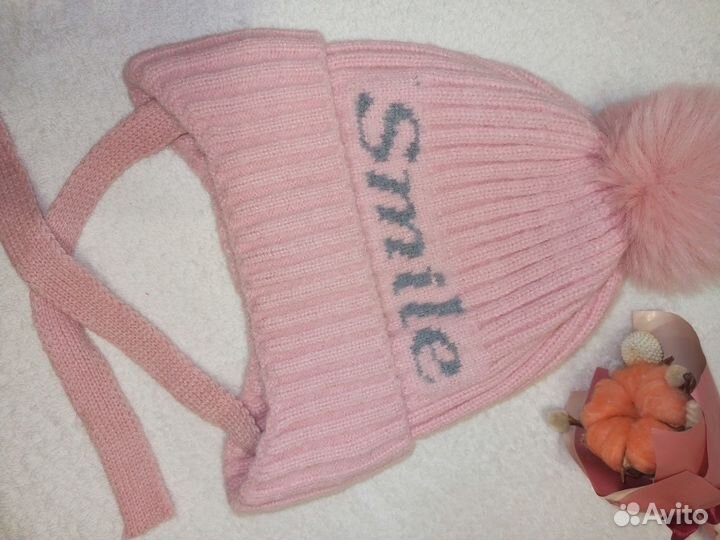 Шапка на девочку 5-7 лет