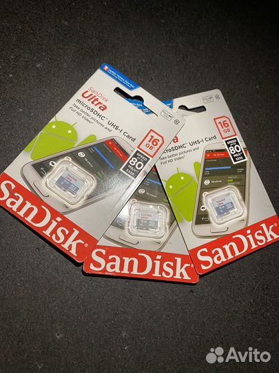 Карта памяти micro sd 16 гб sandisk