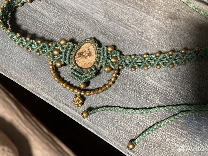 Чокер макраме колье бохо ручная работа