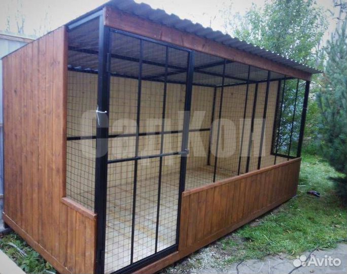 Вольер будка для собак уличный А1а 3х2м