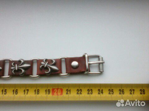 Браслет кожаный со вставками