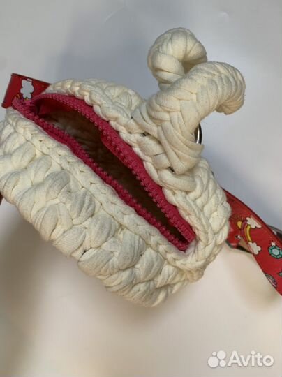 Сумка детская поясная плетеная ручная работа