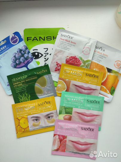 Маска для лица, губ, патчи