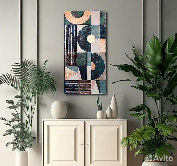 Картина интерьерная геометрия 50*100см, акрил