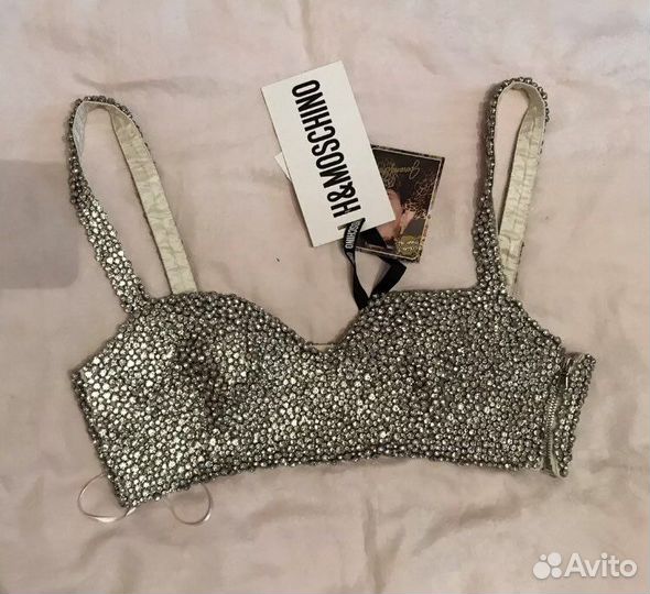 Moschino HM топ бюстье стразы 38