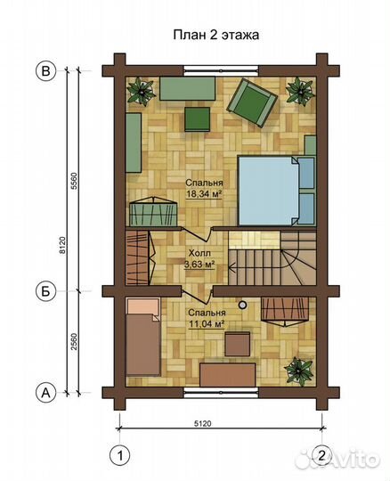 Сруб дома из оцилиндрованного бревна