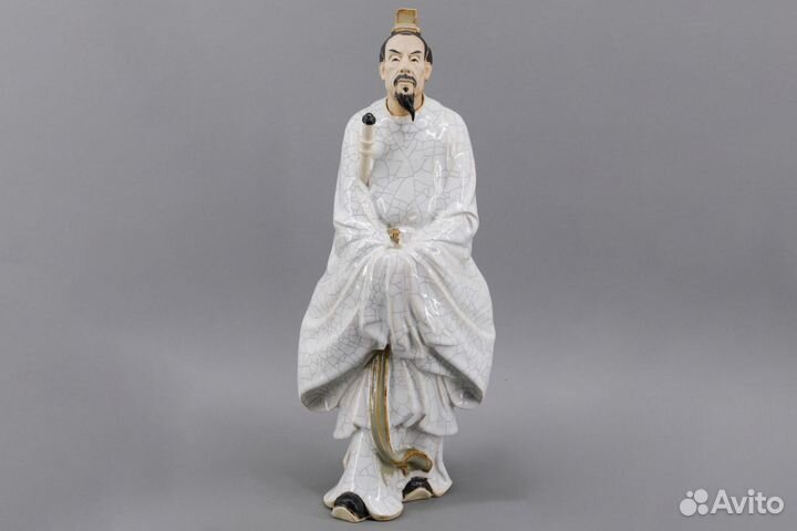 Провенанс. Статуэтка Цюй Юань. Китай 1950е. Фарфор