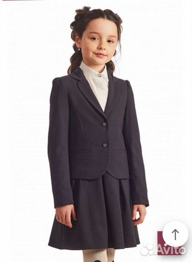 Пиджак для девочки цвет серый Бостон