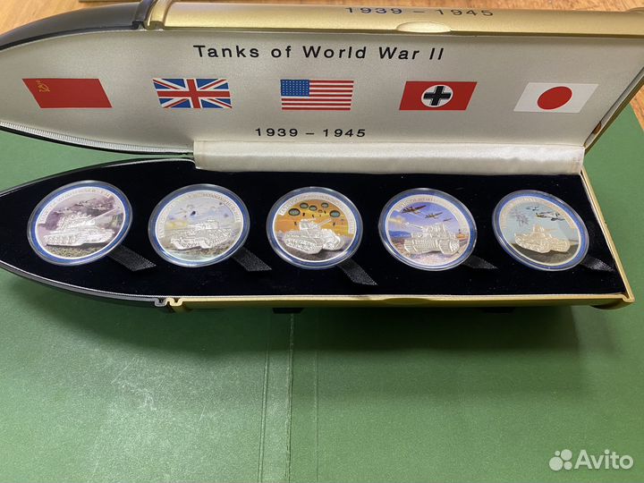 Набор монет Танки второй мировой войны