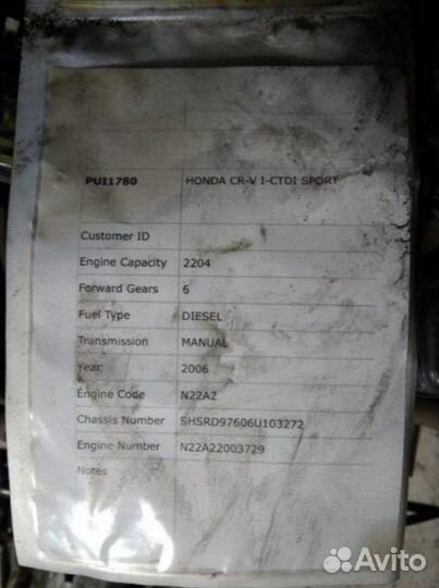 Двигатель Honda CR-V 2 поколение (рестайлинг) 2006
