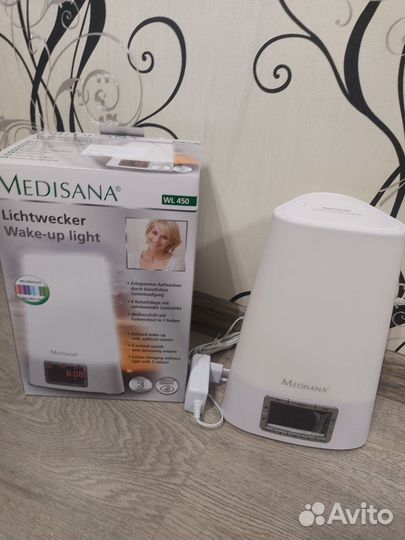 Светящийся ночник/часы/будильник Medisana wl-450