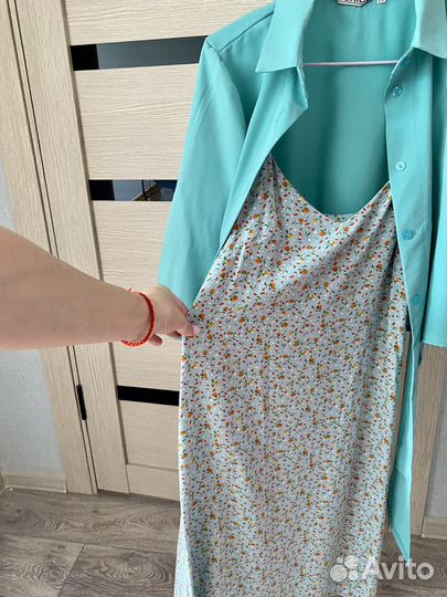 Платье женское летнее с рубашкой 44 размер