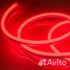 Неон мини LUX рез 1см красный 2835 120 8х16мм 12В