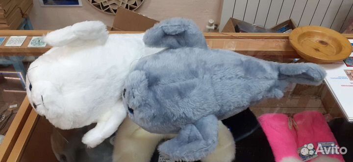 Мягкая игрушка нерпа 43см