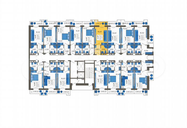 Квартира-студия, 25,1 м², 11/12 эт.