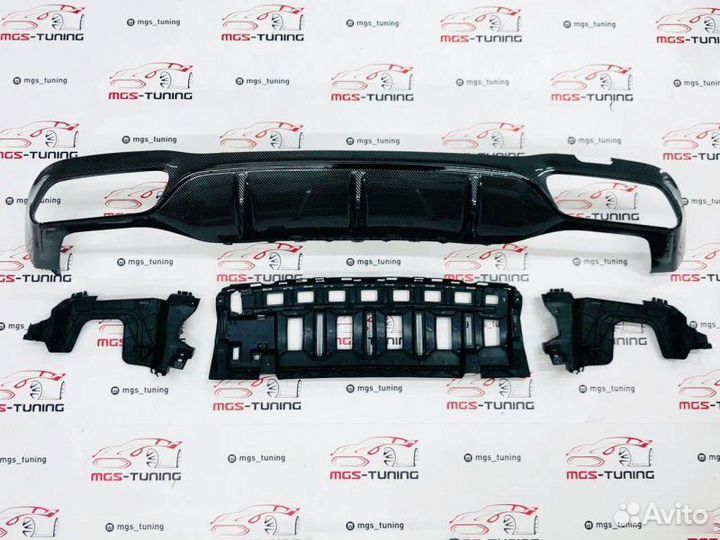 Диффузор E63s Под карбон Mercedes w213