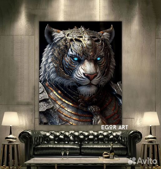 Большие картины на холсте лев в современном стиле