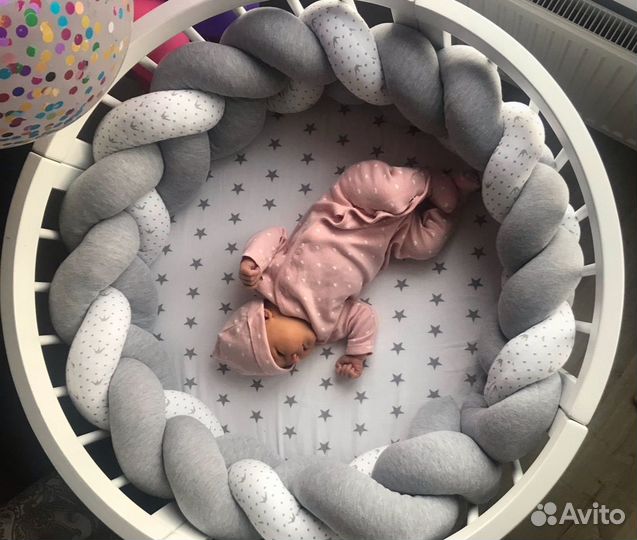 Бортик коса в кроватку