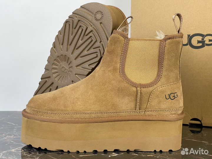 UGG Neumel Platform Chelsea Chestnut
