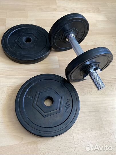 Гантели ручные RZR прорезиненные