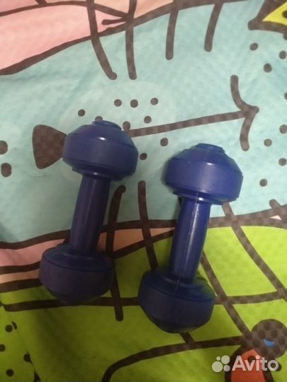 Гантели детские, синие 1кг