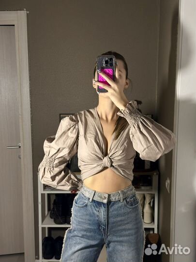 Рубашка трансформер укороченная