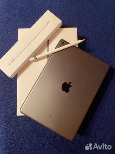 iPad 7gn 32gb + apple pencil 1 + чехол