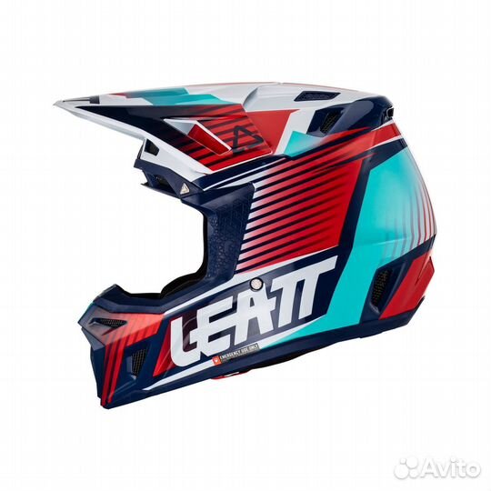 Новый Шлем Leatt 8.5 Helmet V23 красно-синий +очки