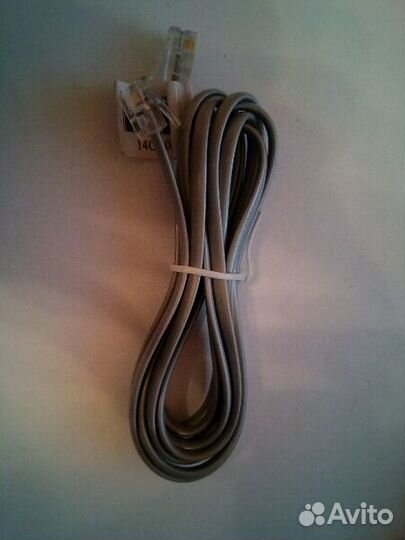 Кабель телефонный c разъёмами 6p4c RJ12/RJ11 новый