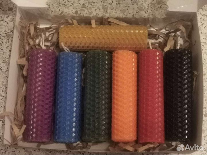 Свечи восковые цветные