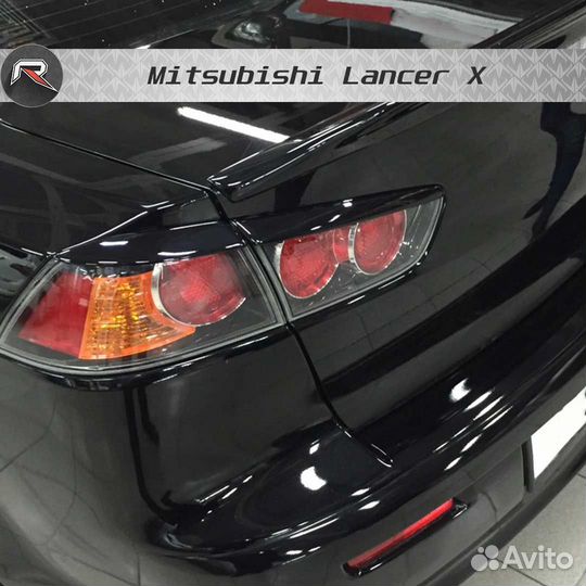 Накладки на задние фонари Митцубиси Лансер 10