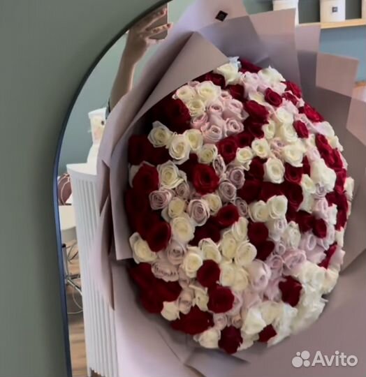 101 роза Букеты 51 101 201 Роза Доставка