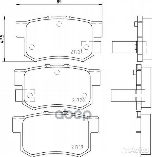 Колодки тормозные дисковые зад (PF-8397) NP