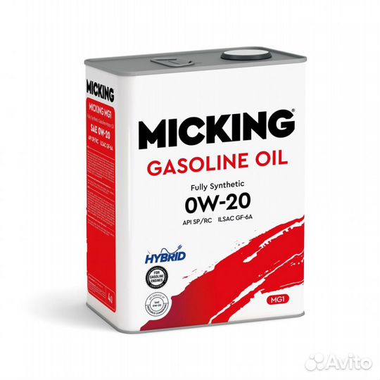 Micking Gasoline Oil MG1 0W-20 SP/RC synth. 200л