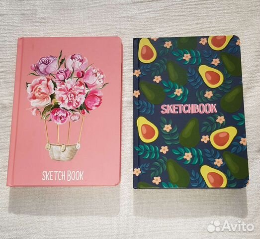 Скетчбук на резинке, А5 плотная бумага 80 листов